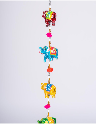 Ethnic pendant with decorative elephants