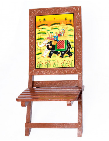 Indian handcrafted folding wooden chair