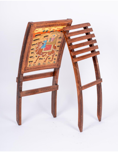Indian handcrafted folding wooden chair