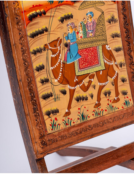Indian handcrafted folding wooden chair