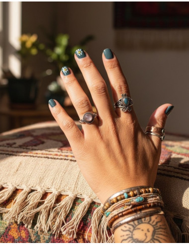 anillo-plateado-piedra-natural-artesanal-india