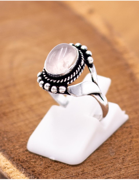 Silver ring with natural stone