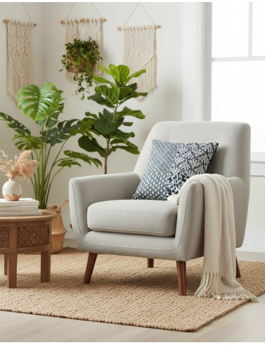 Ethnic black and white cushion cover 40x40