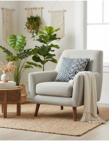 Ethnic black and white cushion cover 40x40