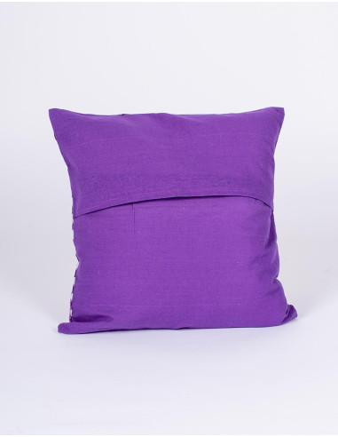 Ethnic purple cotton cushion cover 40x40
