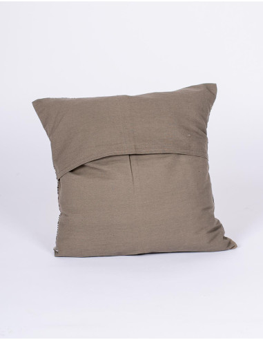 Ethnic grey and white cushion cover 40x40