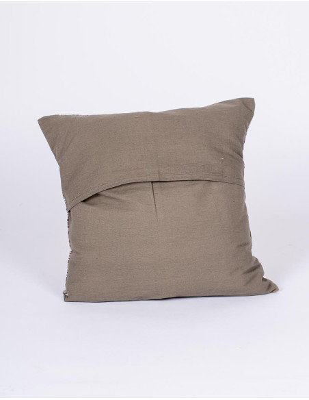 Ethnic grey and white cushion cover 40x40