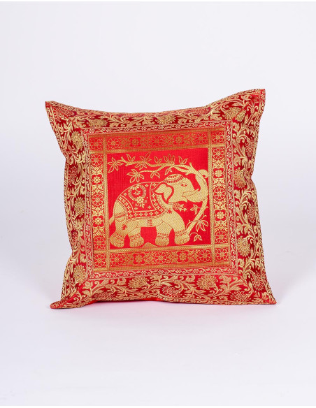 Ethnic red cushion cover with elephant 40x40