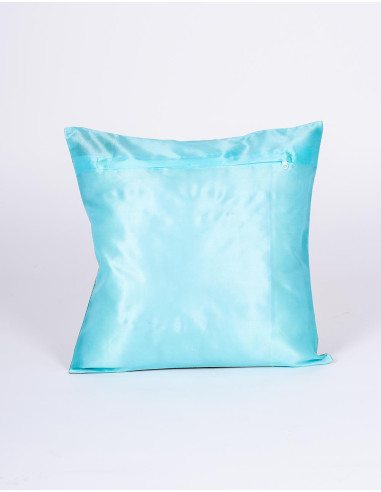 Turquoise cushion cover with ethnic birds 40x40