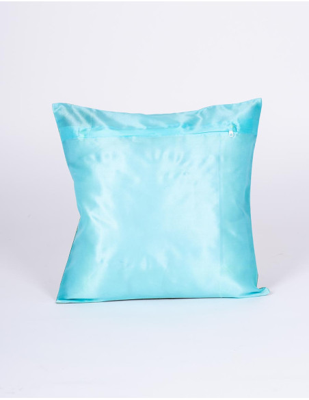 Turquoise cushion cover with ethnic birds 40x40