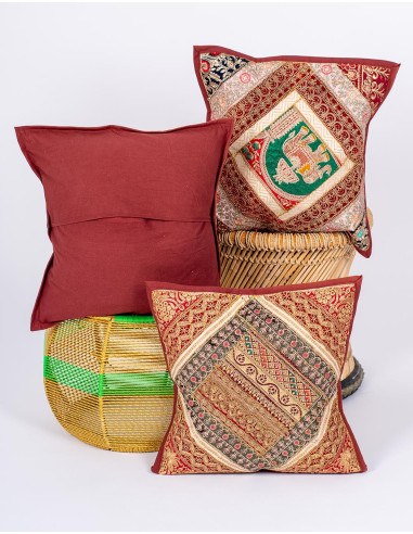 Boho terracotta cushion cover