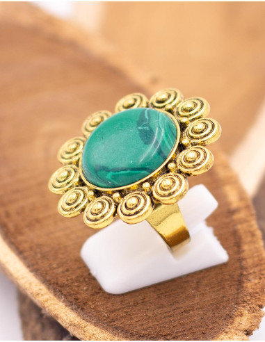 Gold ring with large stone