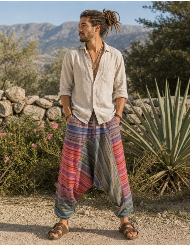 Multicolored Afghan pants