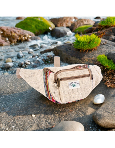 Ethnic hemp fanny pack