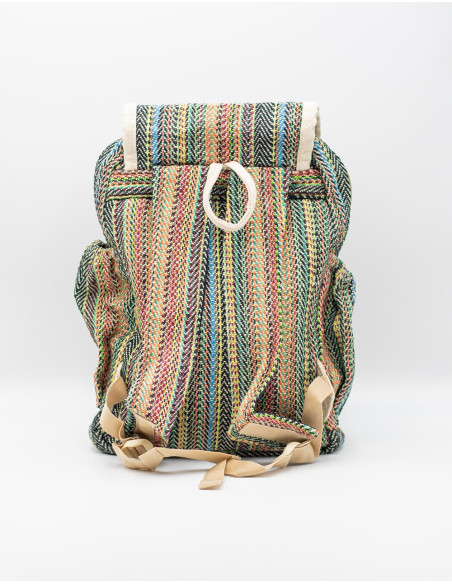 Ethnic hemp backpack