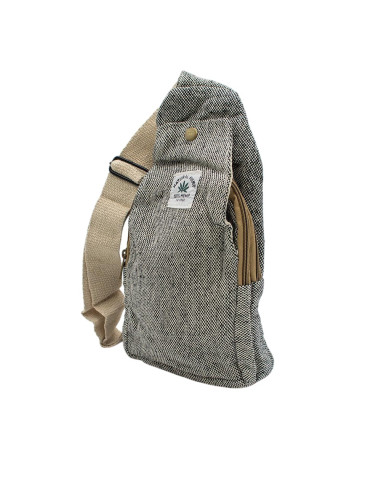 Triangular hemp backpack