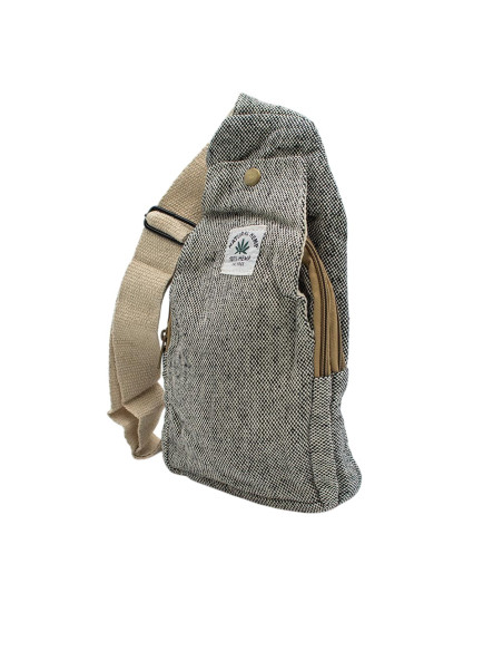 Triangular hemp backpack