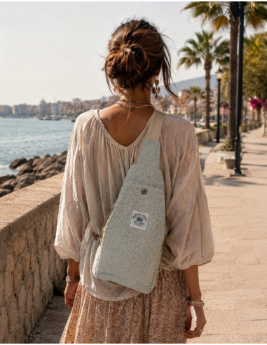 Natural hemp backpack