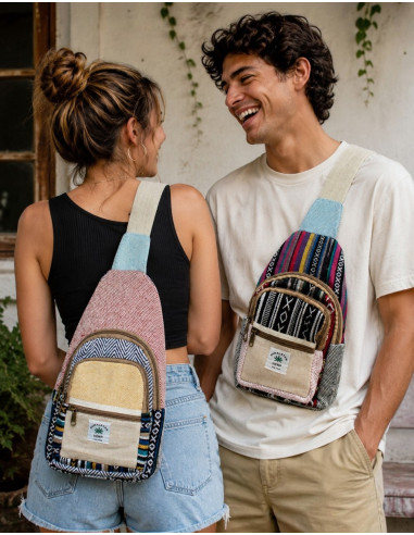 Boho hemp backpack