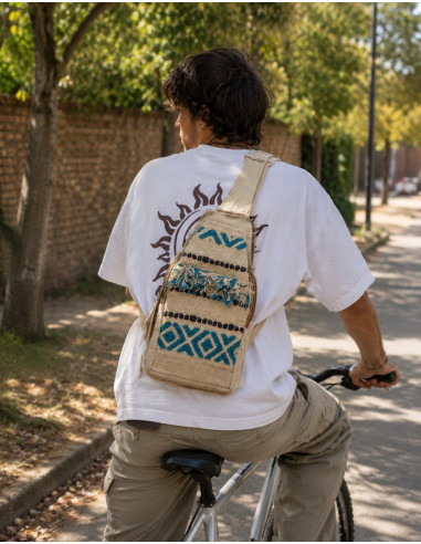 Ethnic cotton backpack