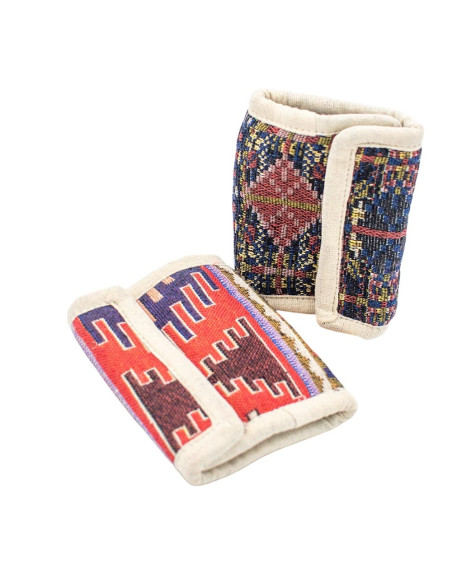 Unisex Handmade Hemp Wallet with Ethnic Prints | Kimago