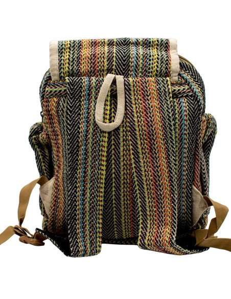 Medium Handmade Hemp Backpack with Pockets