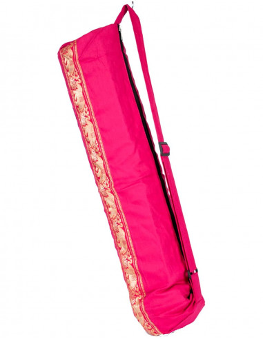 Pink Cotton Yoga Mat Bag | Kimago