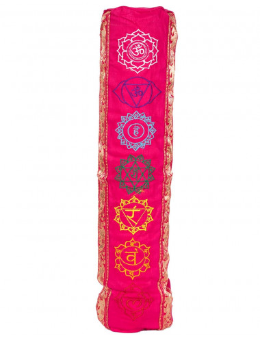 Pink Cotton Yoga Mat Bag | Kimago