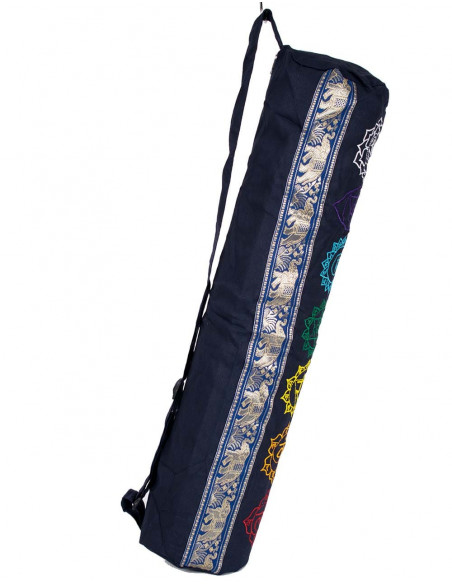 Blue Cotton Yoga Mat Bag | Kimago