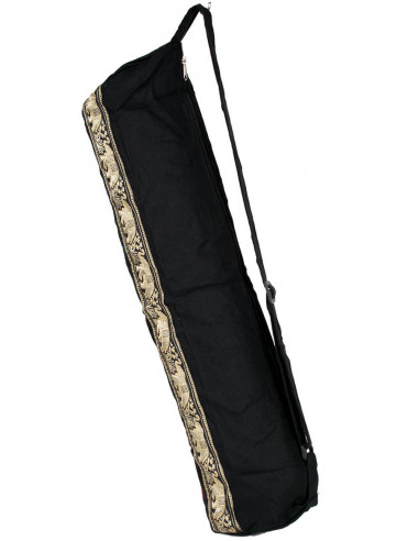 Black Cotton Yoga Mat Bag | Kimago