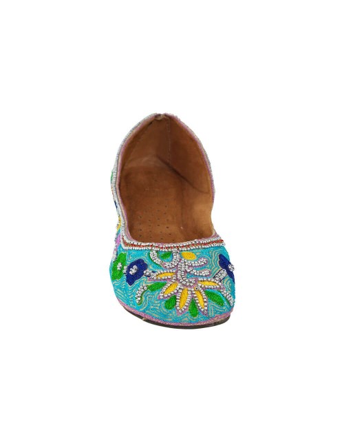 Balerina celeste con bordados y piedras