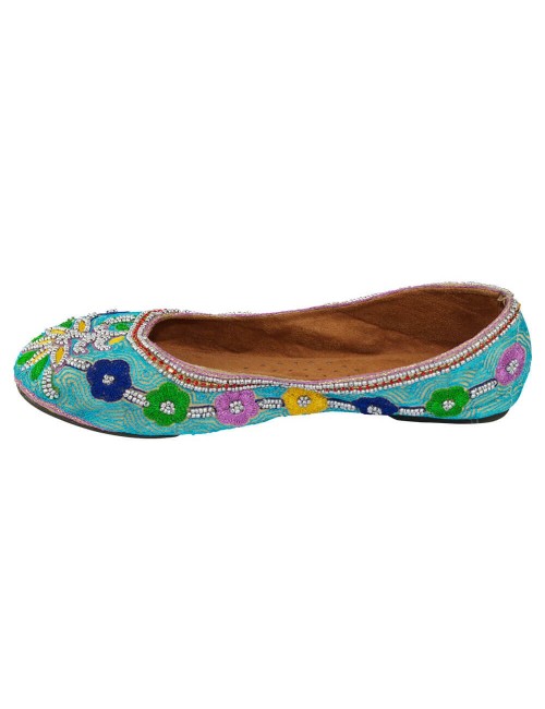 Balerina celeste con bordados y piedras