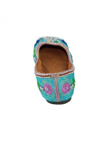 Balerina celeste con bordados y piedras