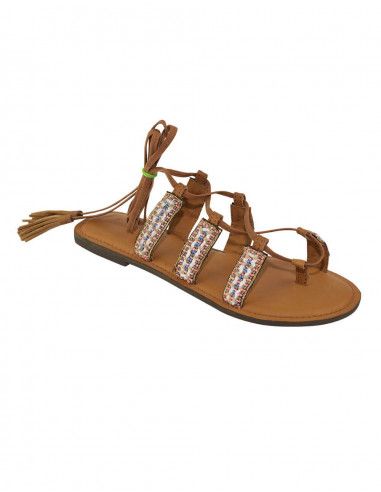 Sandalia hippie estilo griego